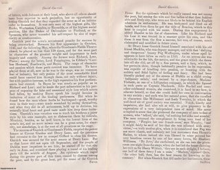 Garrick on the Stage: A Portrait of an Eighteenth Century Actor. An article printed in 1868, written by Theodore Martin. 47 pages.