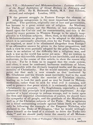 Islam Explained: Lectures on Mohammed and Mohammedanism at The Royal Institution. An article. UNDERSTANDING ISLAM: LECTURES ON FAITH.