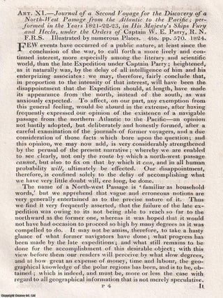 Parry's Second Voyage with HMS Fury & Hecla: Renewed Efforts Toward the Northwest. FURY, HECLA'S NORTHWARD DRIVE.