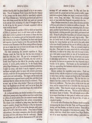 Into the Interior: Travels to the Sources of the Rokelle and Niger. An article printed in 1825, written by John Barrow. 28 pages.