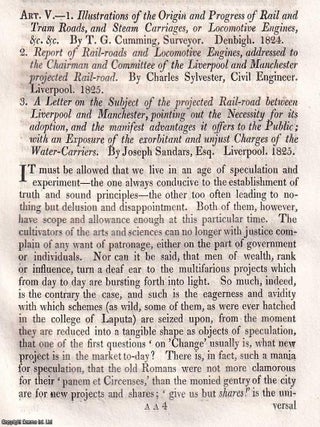 Canals, Railroads, and the Economics of Movement. An article printed in 1825, written by John. HOW CANALS, RAILWAYS RESHAPED.