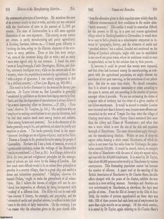 Manufacturing Distress: Causes, Pressures, and Possible Relief. An article printed in 1843, THE ROOTS OF MANUFACTURING DISTRESS.