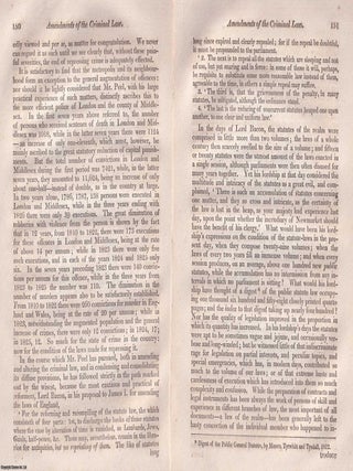 Reforming Justice: Amendments to England's Criminal Law. An article printed in 1828, written by Charles Edward Dodd. 46 pages.