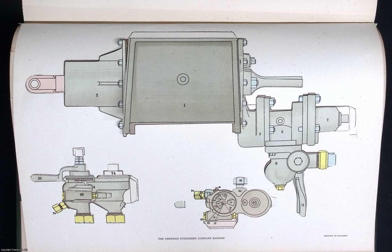 Item #375398 Continuous Railway Brakes, 1908. Including a Colour Sectional Diagram showing a...
