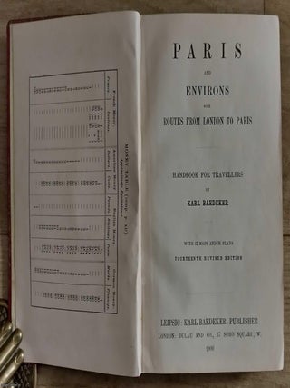 Baedeker's Paris and Environs with Routes from London to Paris. Handbook for Travellers by Karl Baedeker.