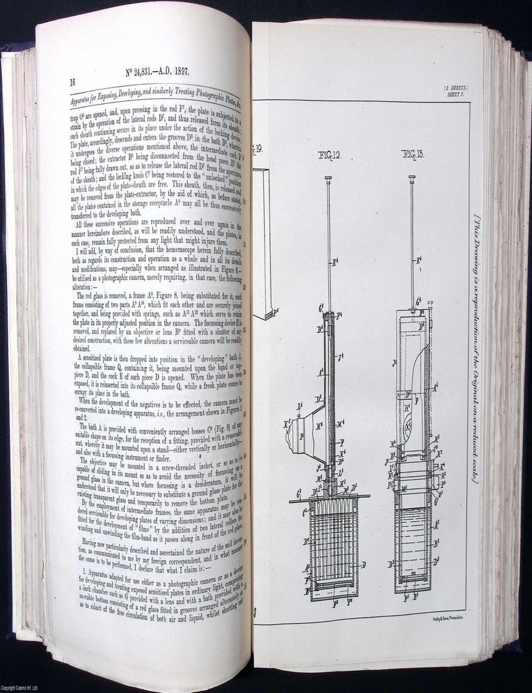 Item #375650 Specifications of Inventions, 1897. Vol CXXV, Nos 24,801-25,000. PATENTS, DESIGNS.