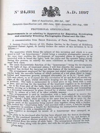 Specifications of Inventions, 1897. Vol CXXV, Nos 24,801-25,000.