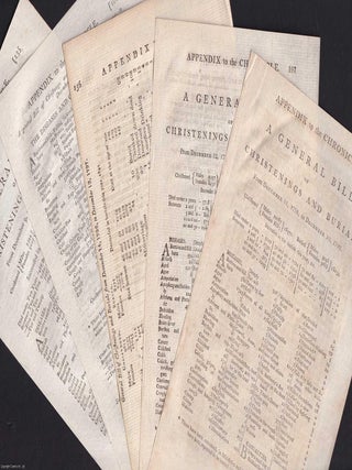 London Bills of Mortality, 1794-1799. A small group of single page London General Bills of. LONDON BILLS OF MORTALITY.
