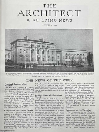 The Architect & Building News, 1926-1942. A long run of 43 volumes, between v115 and v172 (see details for specific volumes). Priced as a collection.