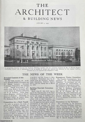 The Architect & Building News, 1926-1942. A long run of 43 volumes, between v115 and v172 (see details for specific volumes). Priced as a collection.