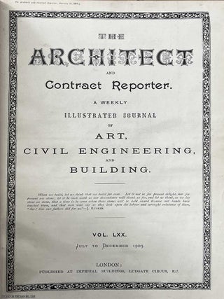 The Architect & Contractor Reporter, 1903-1914. A long run of 18 volumes, between v69 and 92 (see details for specific volumes). Priced as a collection.