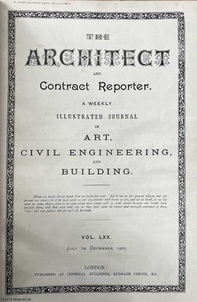 The Architect & Contractor Reporter, 1903-1914. A long run of 18 volumes, between v69 and 92 (see details for specific volumes). Priced as a collection.