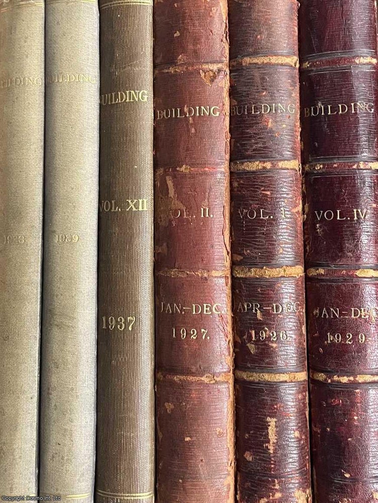 Item #375730 Building Journal, 1926-1939. A group of 6 volumes, between v1 and v14 (see details...