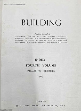 Building Journal, 1926-1939. A group of 6 volumes, between v1 and v14 (see details for specific volumes). Priced as a collection.