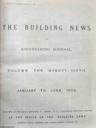 The Building News & Engineering Journal, 1902-1925. A long run of 37 volumes, between v82 and v129 (see details for specific volumes). Priced as a collection.