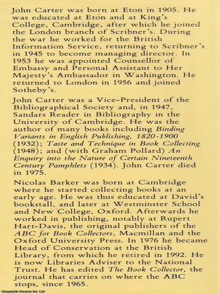 ABC for Book Collectors. 7th Edition. By John Carter. Revised by Nicolas Barker.