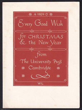 Greetings Cards & Booklets : A mixed group of 9 small & private press items, varied dates, c.1920s to 1950s. See pictures for more details.