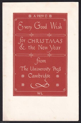 Greetings Cards & Booklets : A mixed group of 9 small & private press items, varied dates, c.1920s to 1950s. See pictures for more details.