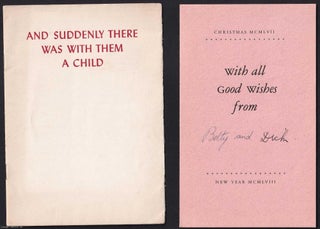 Greetings Cards & Booklets : A mixed group of 9 small & private press items, varied dates, c.1920s to 1950s. See pictures for more details.