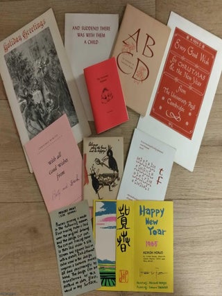 Greetings Cards & Booklets : A mixed group of 9 small & private press items, varied dates, c.1920s to 1950s. See pictures for more details.