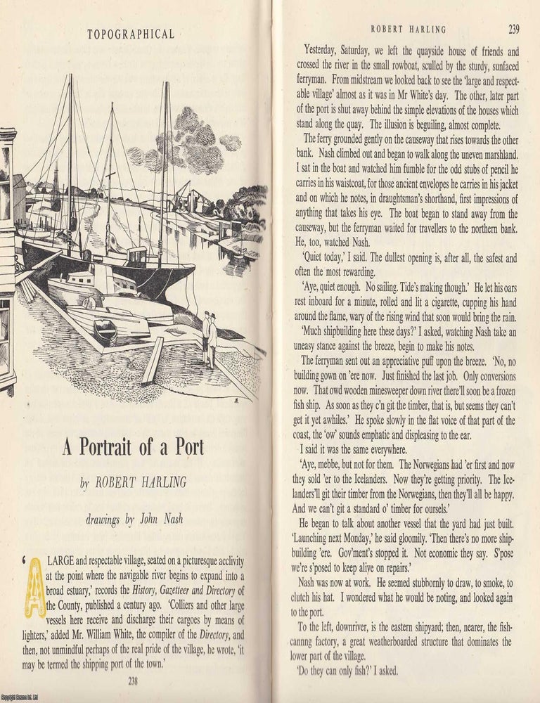 Item #375842 A Portrait of a Port. 12 pages. An article printed in 1947, written by Robert...