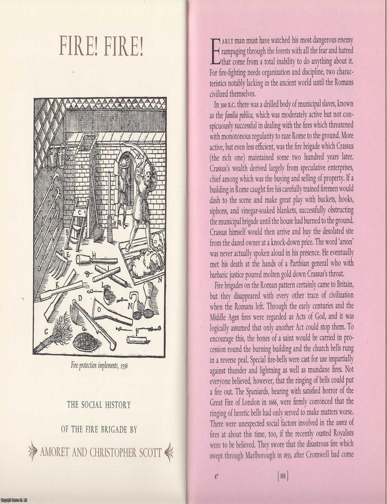 Item #375927 The Social History of the Fire Brigade. An original article from the Saturday Book,...