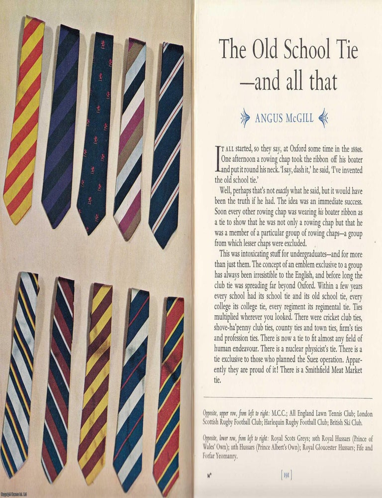 Item #375929 The Old School Tie, and all that. An original article from the Saturday Book, 1964....