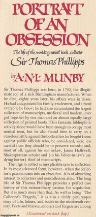Portrait of an Obsession : The Life of Sir Thomas Phillipps, the world's greatest book collector.