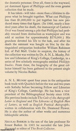 Portrait of an Obsession : The Life of Sir Thomas Phillipps, the world's greatest book collector.