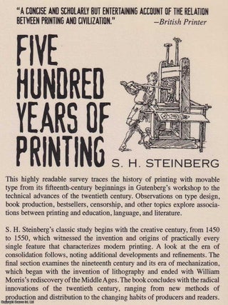 Five Hundred Years of Printing. With a Foreword by Beatrice Warde.