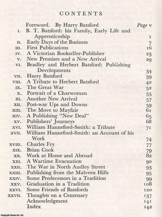 A Batsford Century : The Record of a Hundred Years of Publishing and Bookselling 1843-1943.