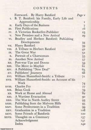A Batsford Century : The Record of a Hundred Years of Publishing and Bookselling 1843-1943.