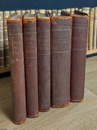 Asprey's Luxury 5 Volume Set : Asprey's Gazetteer of the World; Familiar English Quotations; Concise Pocket Encyclopedia; Classical Dictionary; Familiar French Quotations & Proverbs. 5 Volume Set of Reference Books with the Asprey & Co, Bond Street, London Imprint.