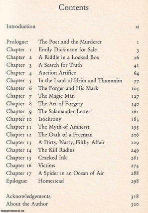 The Poet and the Murderer. A true Story of Verse, Violence and the Art of Forgery : Mark Hofmann.