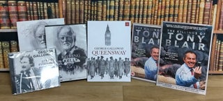George Galloway : Queensway (paperback, signed) ; Street Fighting Memoir (audio cd) ; The Killing$ of Tony Blair (dvd, with signed card) ; Killing Kelly (dvd, with signed card).