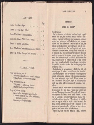 Book-Collecting as a Hobby in a Series of Letters to Everyman. TOGETHER WITH More Letters to Everyman. By Percy H. Muir.