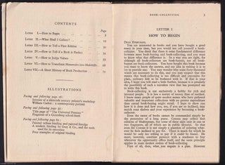 Book-Collecting as a Hobby in a Series of Letters to Everyman. TOGETHER WITH More Letters to Everyman. By Percy H. Muir.