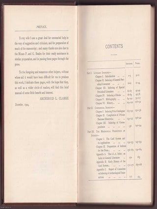 Manual of Practical Indexing.