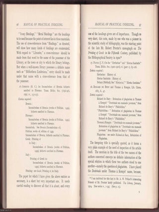 Manual of Practical Indexing.