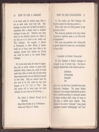 How to Use a Library.