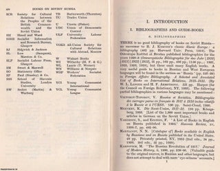 Books on Soviet Russia 1917-1942. A Bibliography and a Guide to Reading.