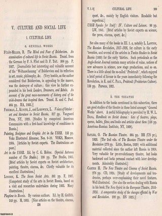 Books on Soviet Russia 1917-1942. A Bibliography and a Guide to Reading.