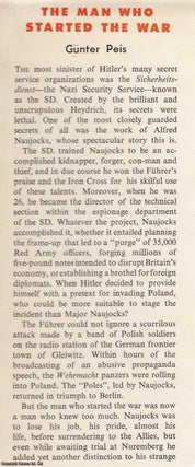 The Man Who Started The War : Alfred Naujocks, SS Officer.