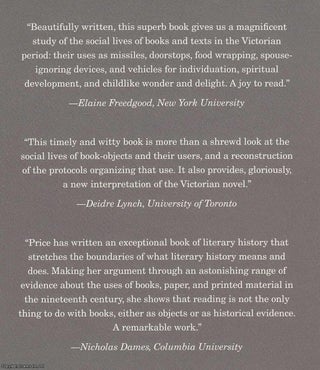How to Do Things with Books in Victorian Britain.