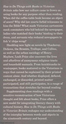 How to Do Things with Books in Victorian Britain.