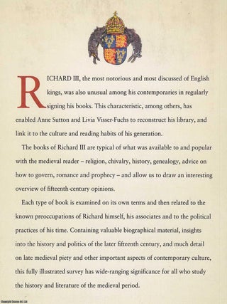 Richard III's Books : Ideals and Reality in the Life and Library of a Medieval Prince.