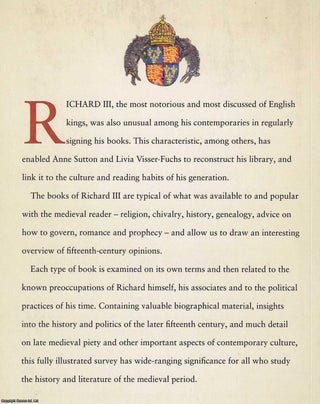 Richard III's Books : Ideals and Reality in the Life and Library of a Medieval Prince.