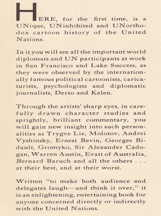 United Nations Sketchbook : A Cartoon History of the United Nations, by Derso & Kelen.