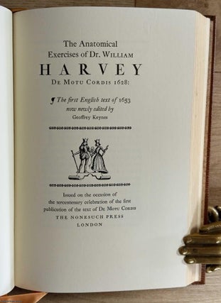 Exercitatio Anatomica de Motu Cordis et Sanguinis in Animalibus. Being a Facsimile of the 1628 Francofurti Edition. Together with The Keynes English Translation of 1928.