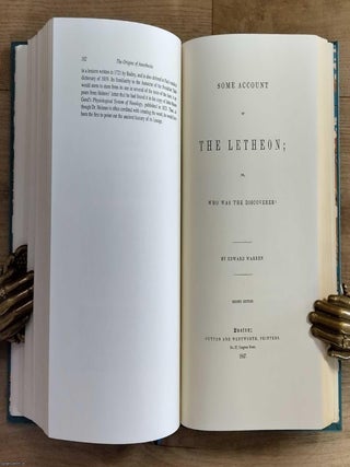 The Origins of Anesthesia. A Compendium volume with a collection of 12 reprints about anesthesia dated from 1824 to 1861.